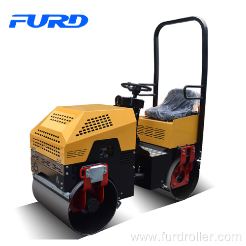 13HP gasoline engine double drum 1 ton road roller compactor (FYL-880)